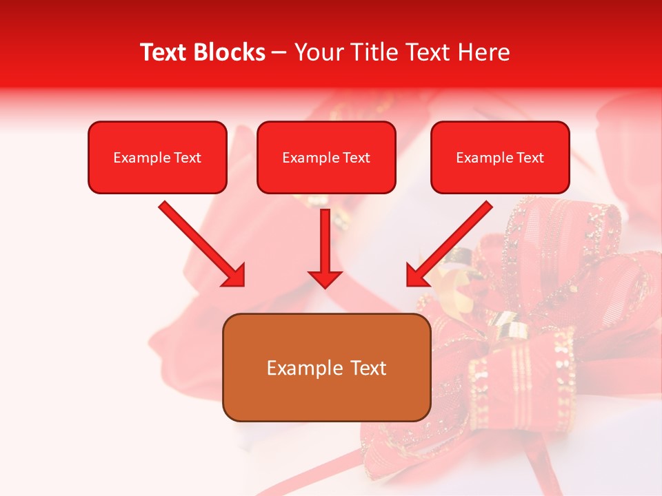 Isolated Present Golden PowerPoint Template