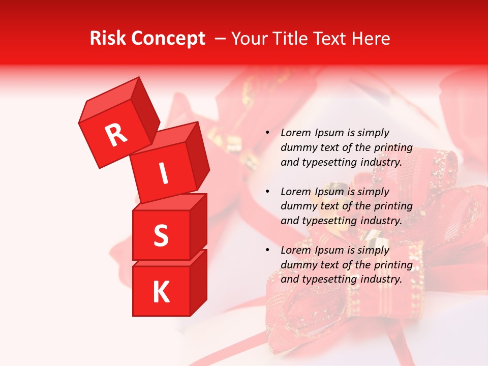 Isolated Present Golden PowerPoint Template