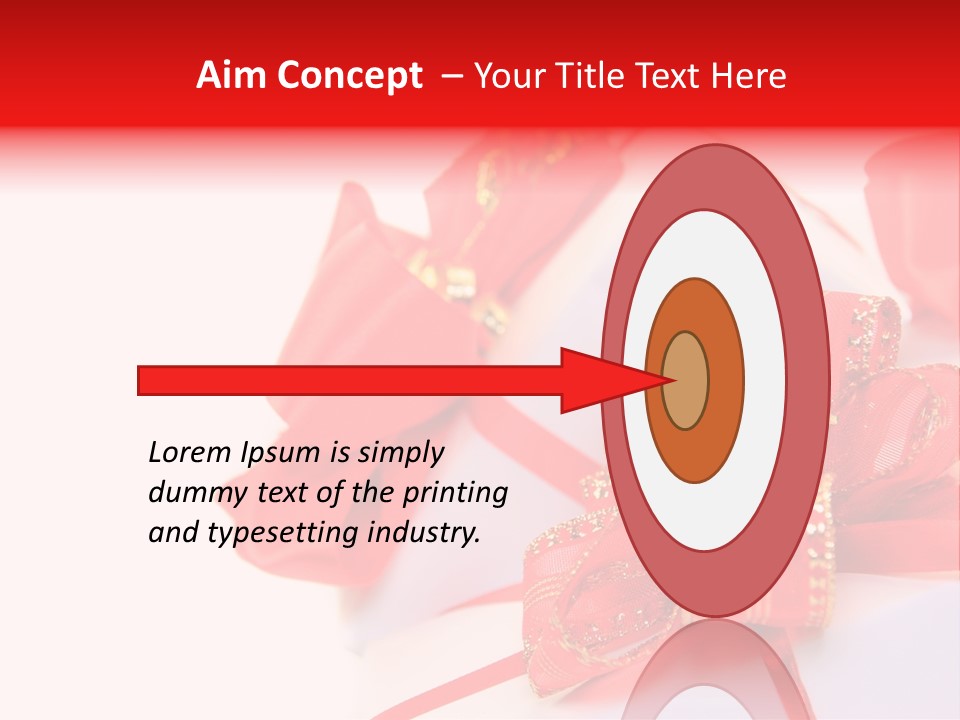 Isolated Present Golden PowerPoint Template