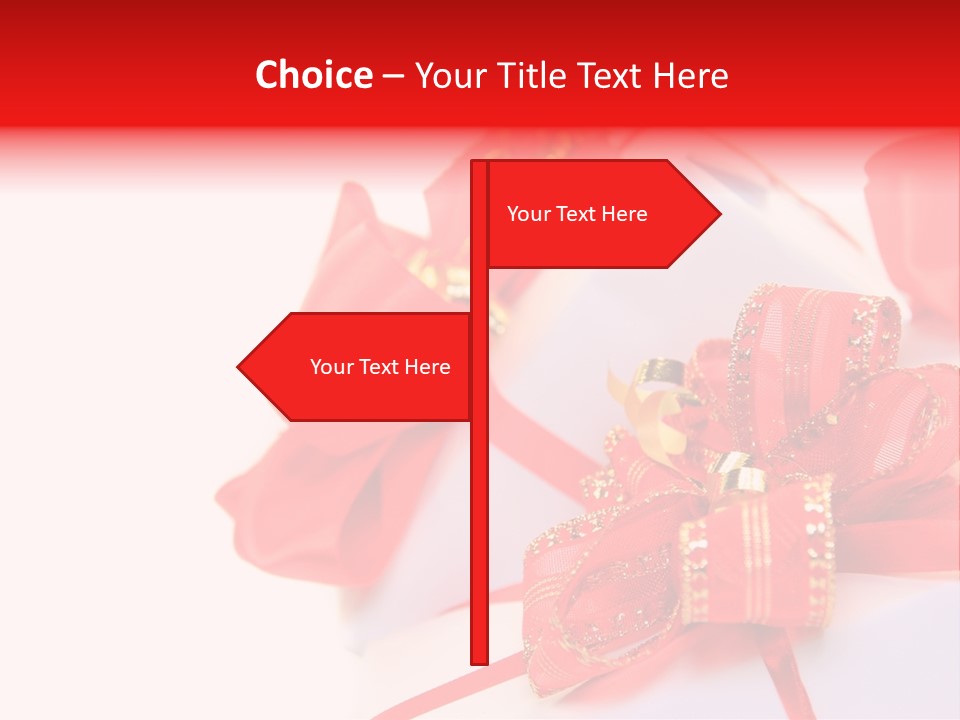 Isolated Present Golden PowerPoint Template