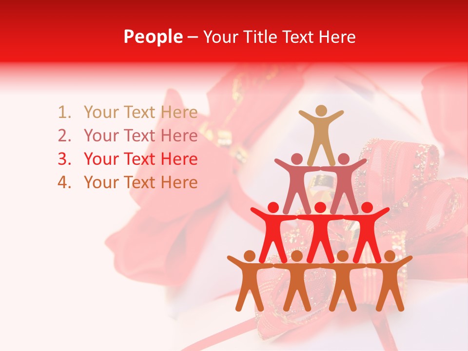 Isolated Present Golden PowerPoint Template