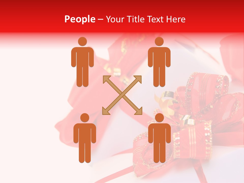 Isolated Present Golden PowerPoint Template