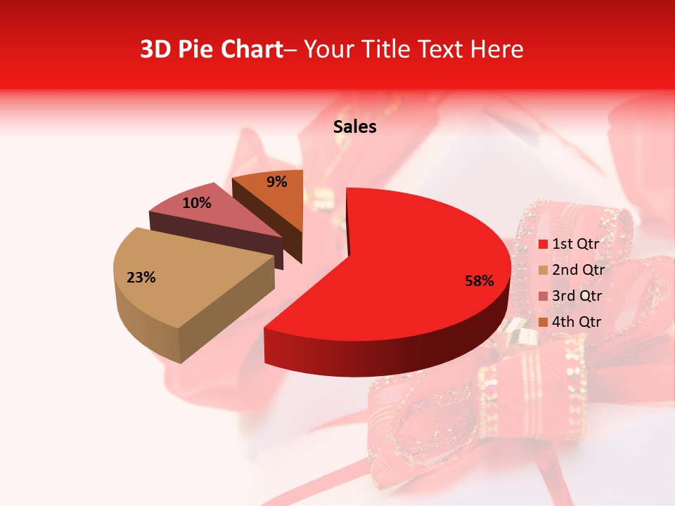 Isolated Present Golden PowerPoint Template