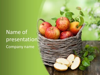 Herbstlich Apfelbaum Erntezeit PowerPoint Template