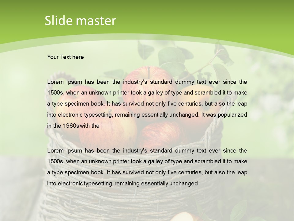 Herbstlich Apfelbaum Erntezeit PowerPoint Template