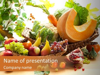 Food Diet Green PowerPoint Template