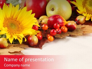 Berry Squash Autumn PowerPoint Template