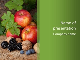 Berry Fresh Walnuts PowerPoint Template