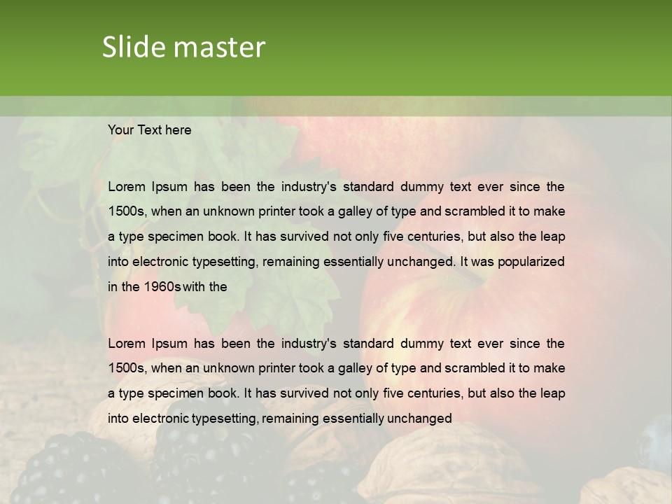 Berry Fresh Walnuts PowerPoint Template