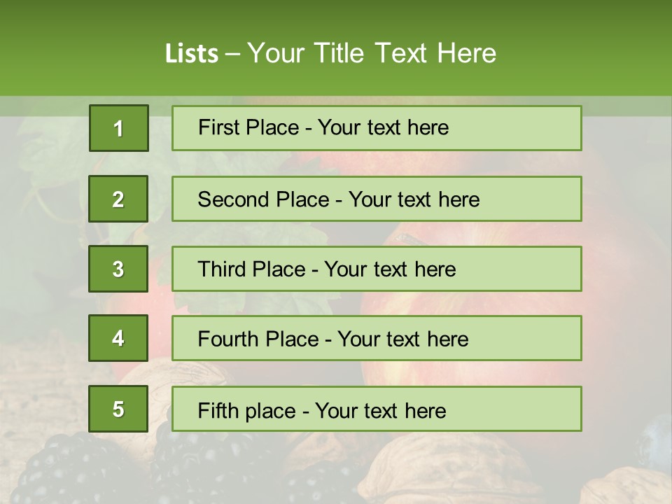 Berry Fresh Walnuts PowerPoint Template