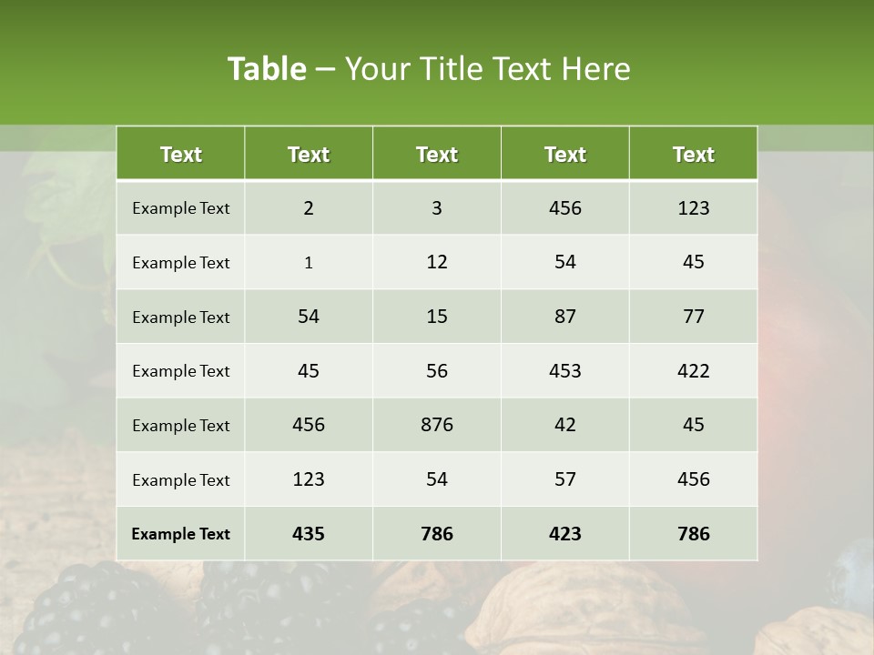 Berry Fresh Walnuts PowerPoint Template