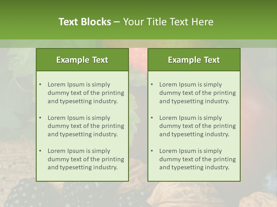 Berry Fresh Walnuts PowerPoint Template