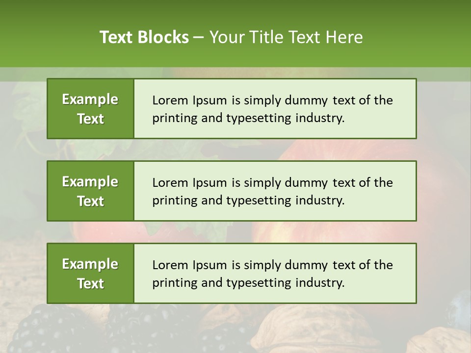 Berry Fresh Walnuts PowerPoint Template