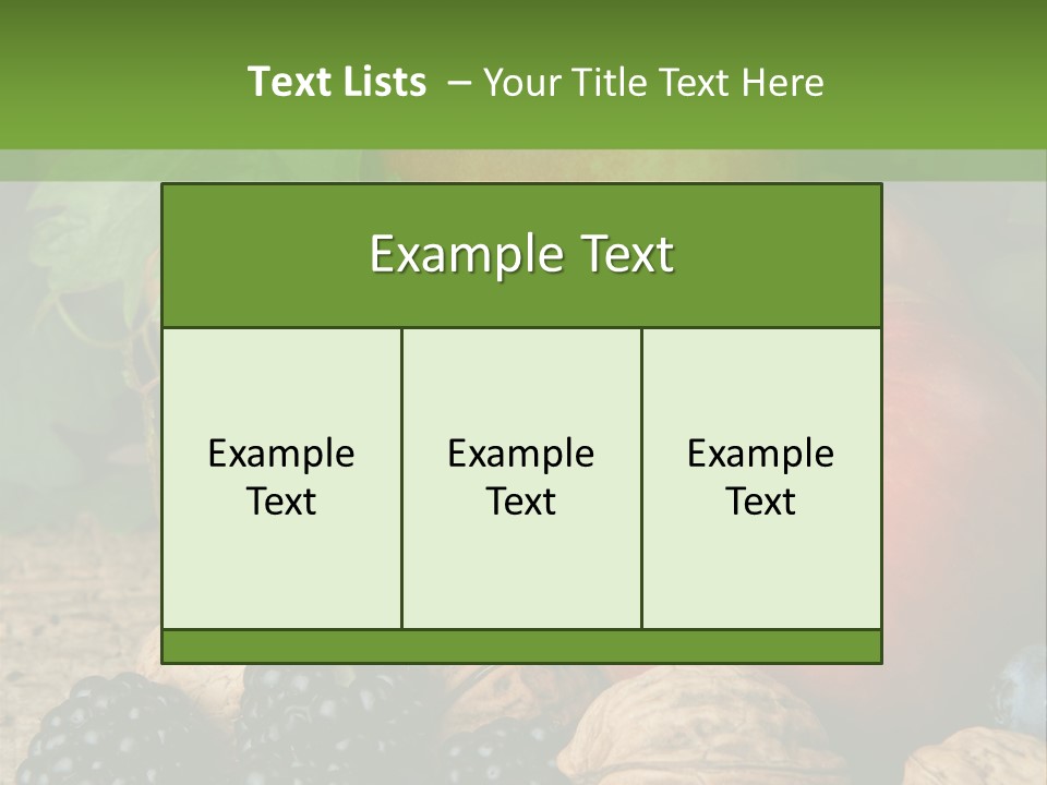 Berry Fresh Walnuts PowerPoint Template