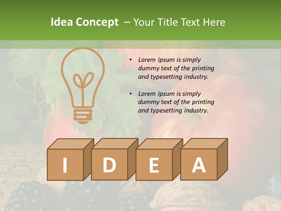 Berry Fresh Walnuts PowerPoint Template