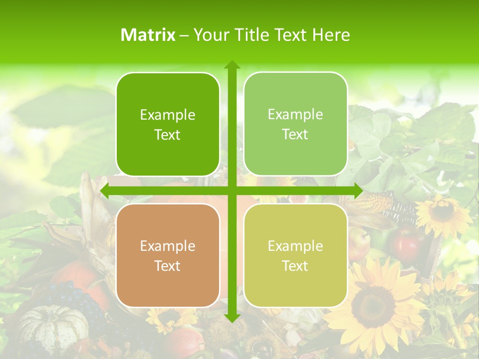 Laub Kiwi Trauben PowerPoint Template