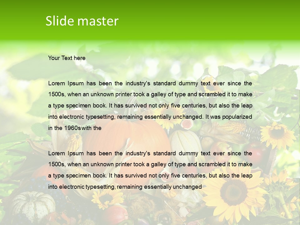 Laub Kiwi Trauben PowerPoint Template