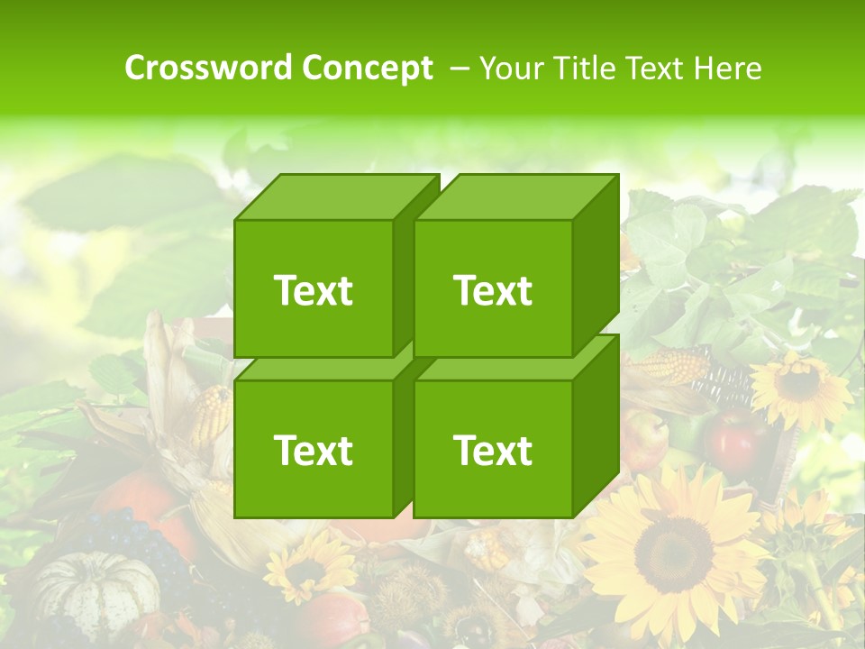 Laub Kiwi Trauben PowerPoint Template