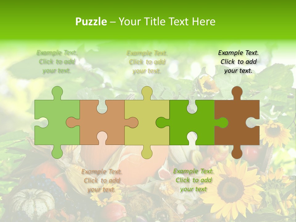 Laub Kiwi Trauben PowerPoint Template