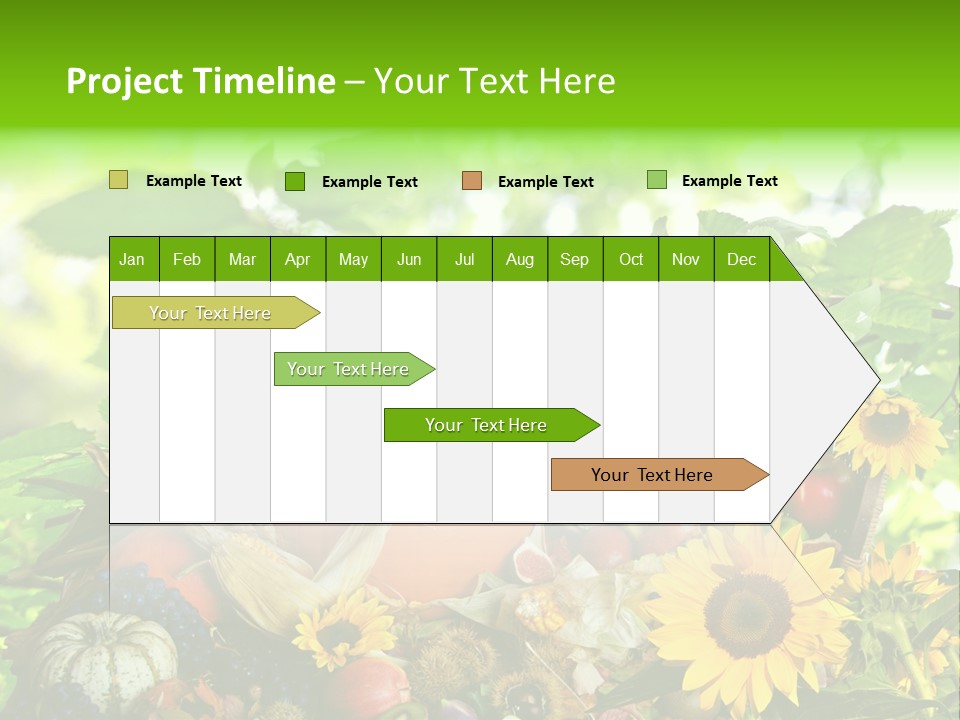 Laub Kiwi Trauben PowerPoint Template