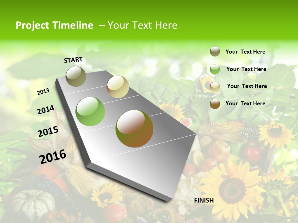 Laub Kiwi Trauben PowerPoint Template