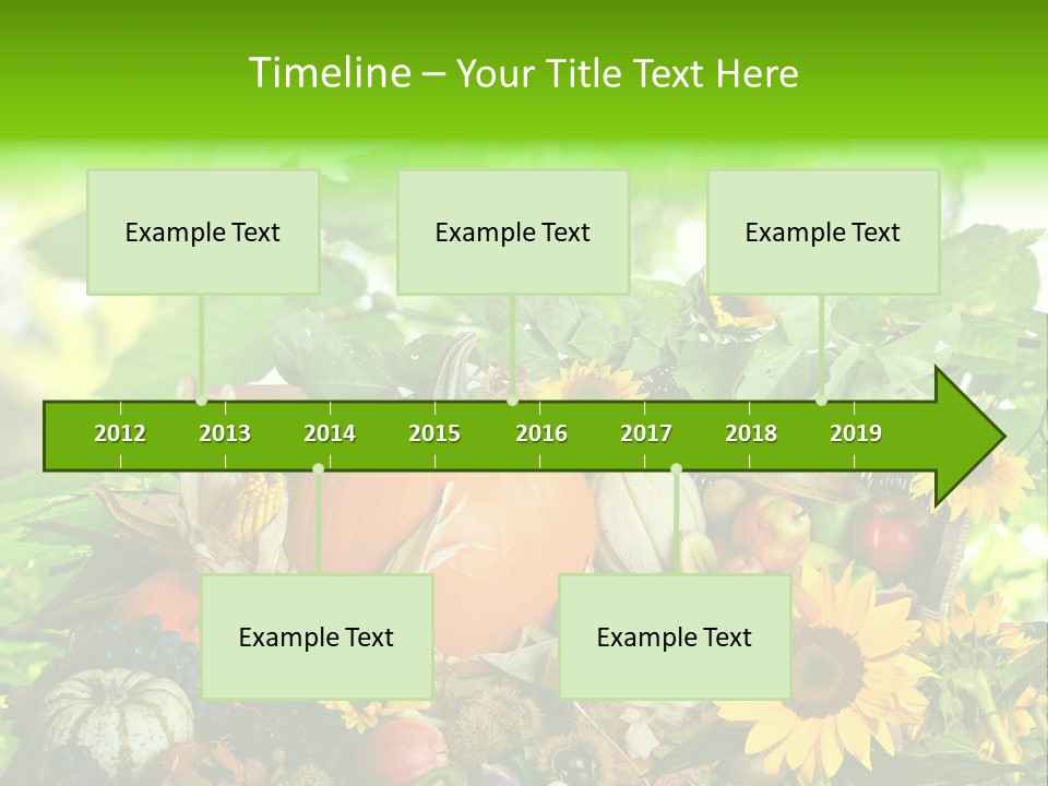Laub Kiwi Trauben PowerPoint Template