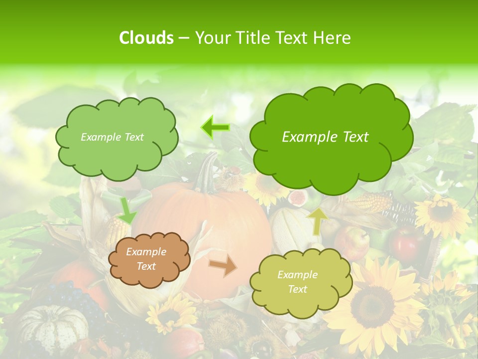 Laub Kiwi Trauben PowerPoint Template