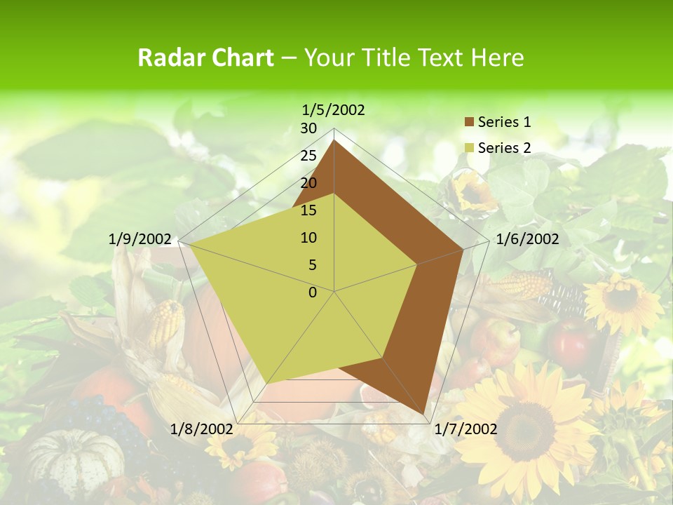 Laub Kiwi Trauben PowerPoint Template