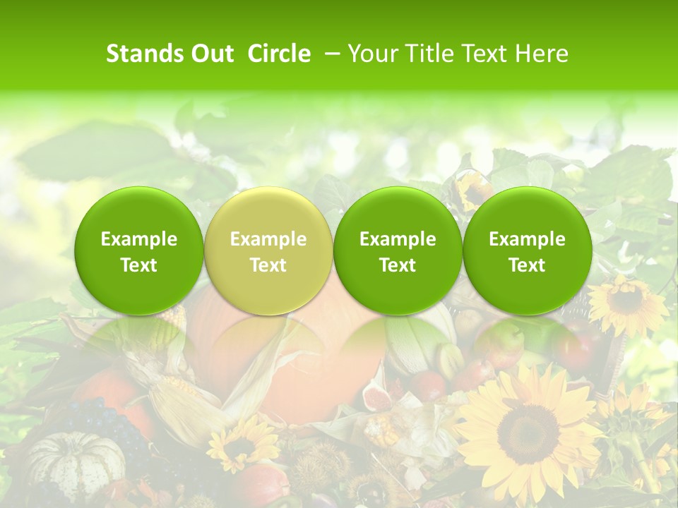 Laub Kiwi Trauben PowerPoint Template