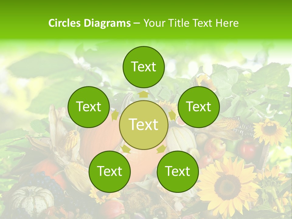 Laub Kiwi Trauben PowerPoint Template