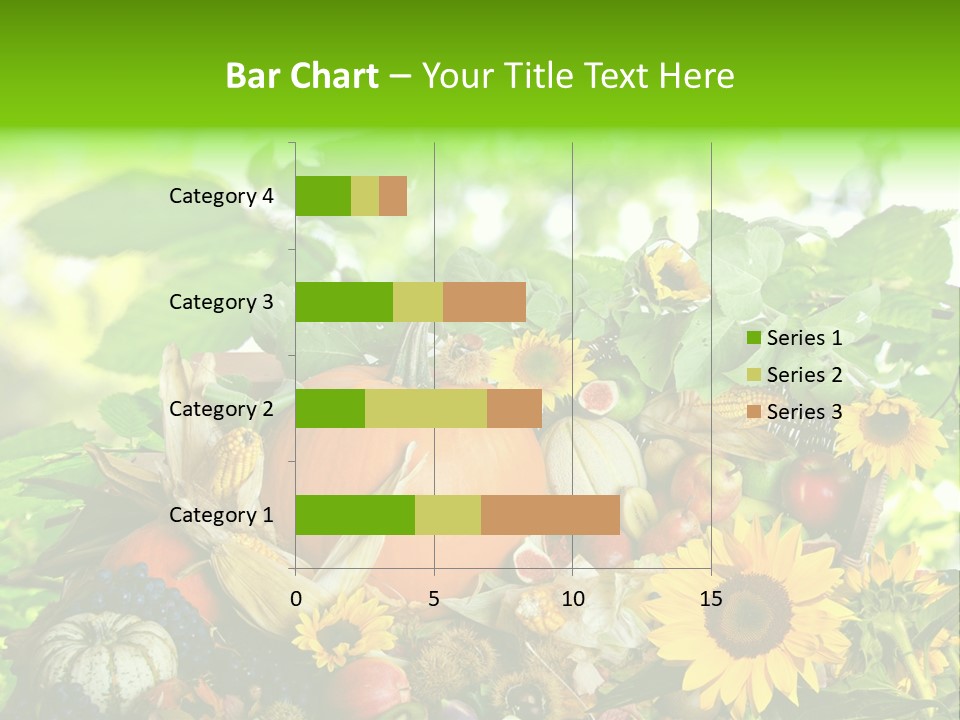 Laub Kiwi Trauben PowerPoint Template