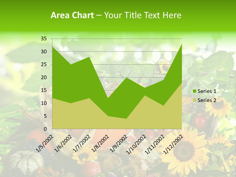 Laub Kiwi Trauben PowerPoint Template