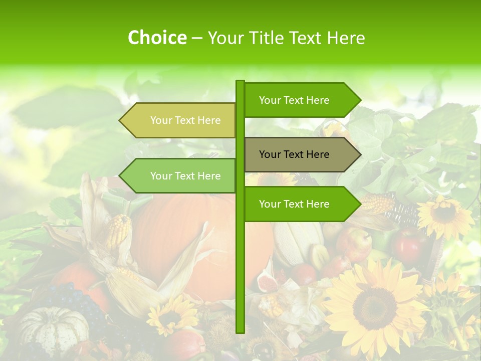 Laub Kiwi Trauben PowerPoint Template