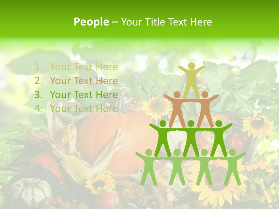 Laub Kiwi Trauben PowerPoint Template