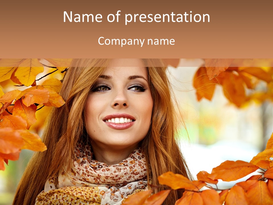 Romantic Bright Fall PowerPoint Template