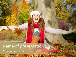 Frische Laub Garten PowerPoint Template