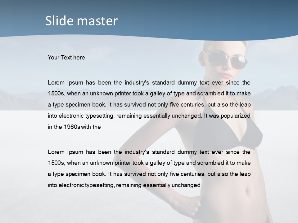 Fashion Nature Vacation PowerPoint Template