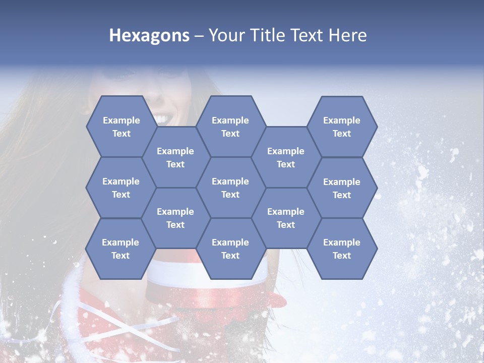 Christmas Ribbon Woman PowerPoint Template