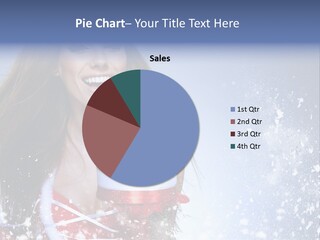 Christmas Ribbon Woman PowerPoint Template