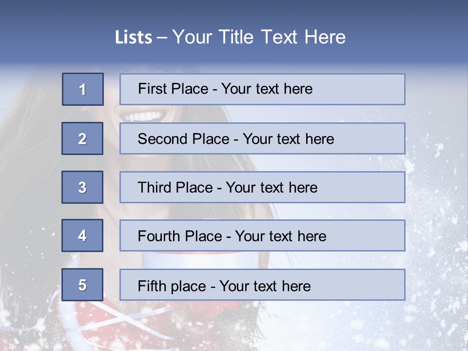 Christmas Ribbon Woman PowerPoint Template