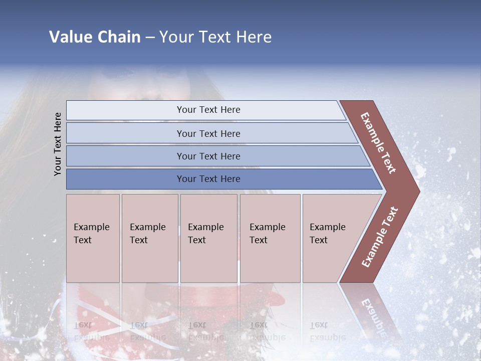 Christmas Ribbon Woman PowerPoint Template