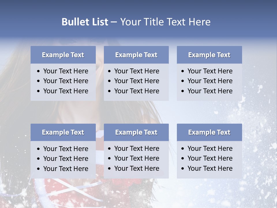 Christmas Ribbon Woman PowerPoint Template