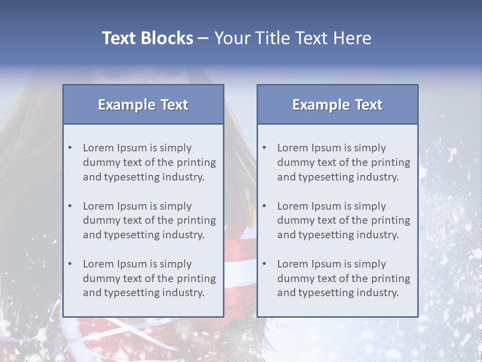 Christmas Ribbon Woman PowerPoint Template