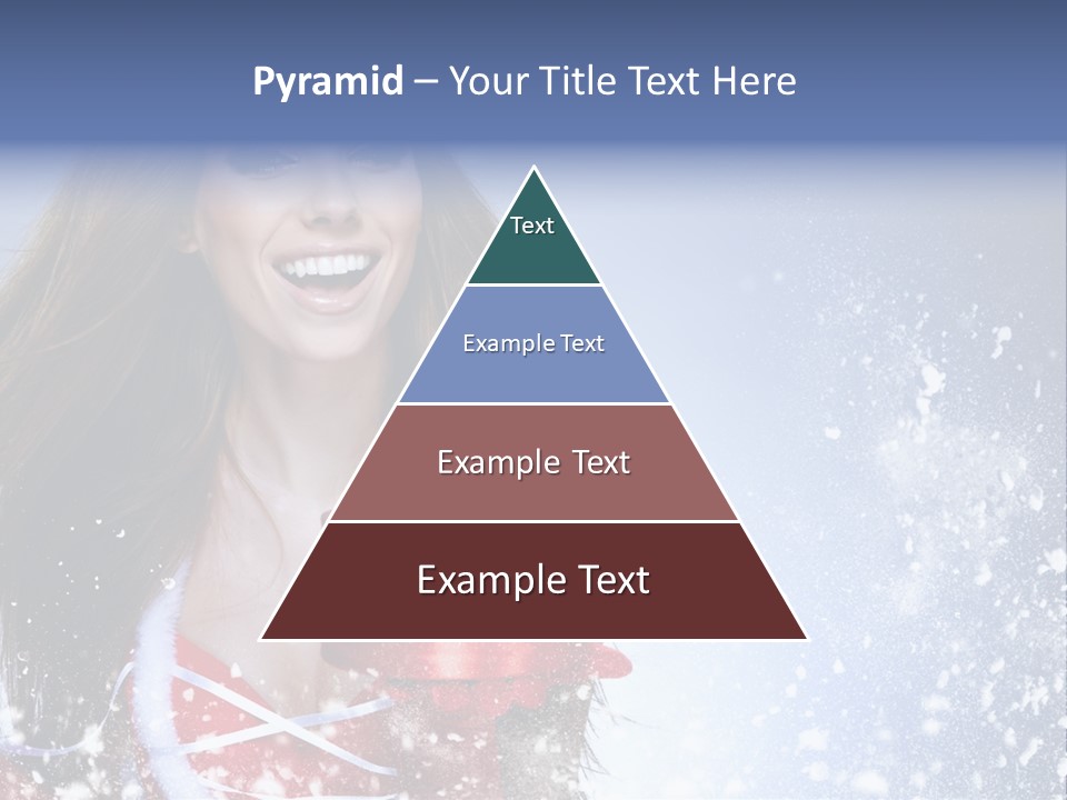 Christmas Ribbon Woman PowerPoint Template