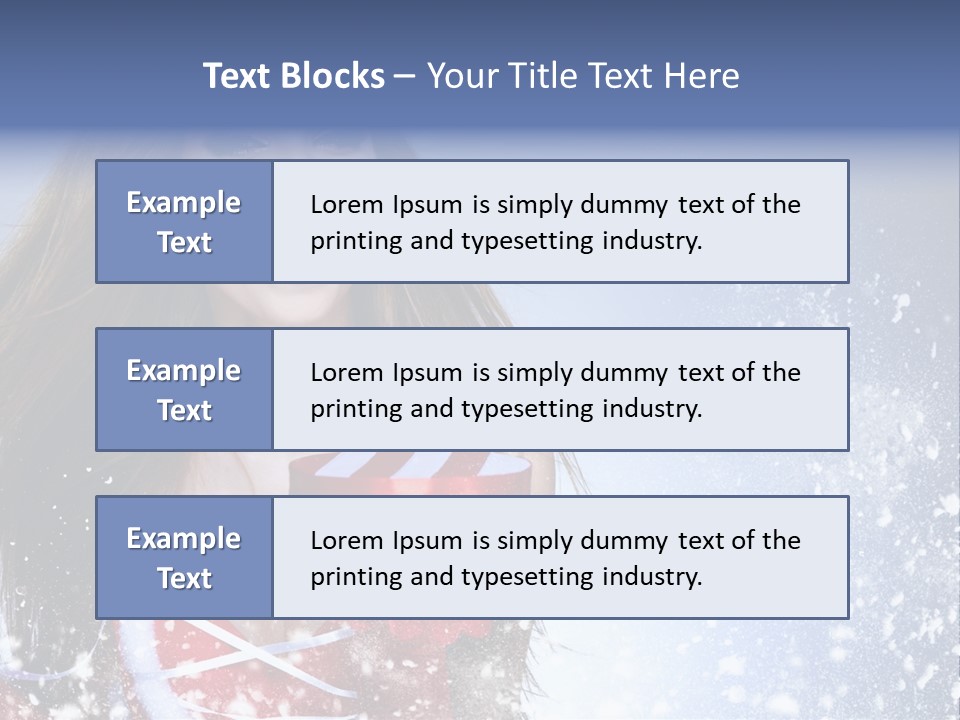 Christmas Ribbon Woman PowerPoint Template