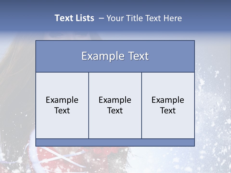 Christmas Ribbon Woman PowerPoint Template