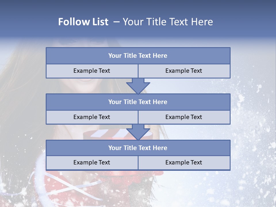 Christmas Ribbon Woman PowerPoint Template