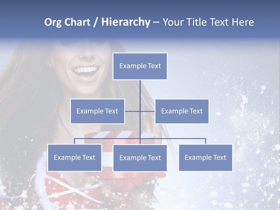 Christmas Ribbon Woman PowerPoint Template