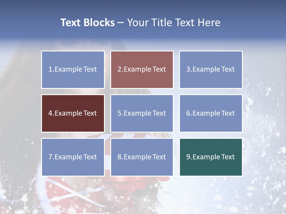 Christmas Ribbon Woman PowerPoint Template