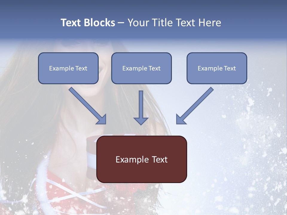 Christmas Ribbon Woman PowerPoint Template